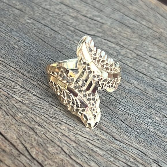 Vintagege 14k solid yellow gold ring mesh - Picture 3 of 9